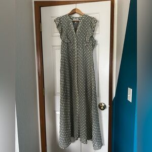 Green polka dot Hayden dress